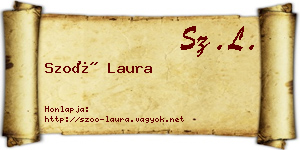 Szoó Laura névjegykártya